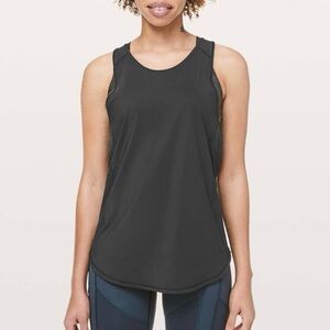 LULULEMON Black Mesh Sculpt‎ Tank II UPF 50 Active Gym Running Training Top Sz 6